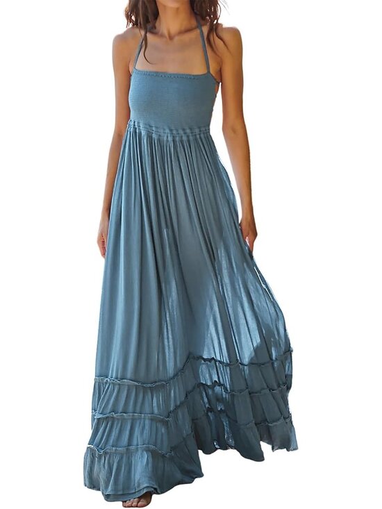 Dresses & Skirts - Womens Summer Boho Sexy Backless Long Dresses